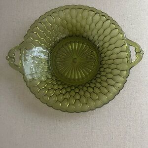 Vintage Indiana Glass Honeycomb Serving Dish